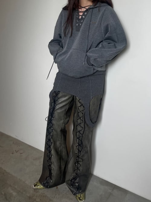 PRANK PROJECT Vegan Leather Pants レザーパンツ Lace-Up Vegan Leather Pants - SALE