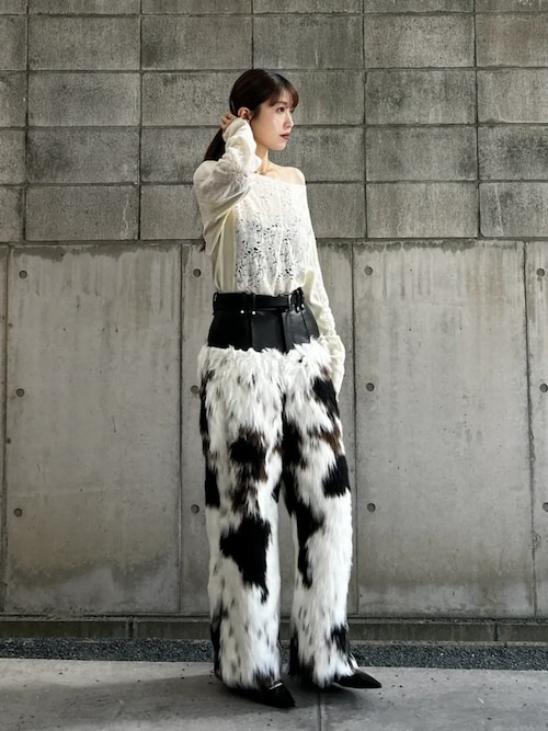 セール】ファートリムパンツ / Fur Trim Pants（その他パンツ）｜PRANK
