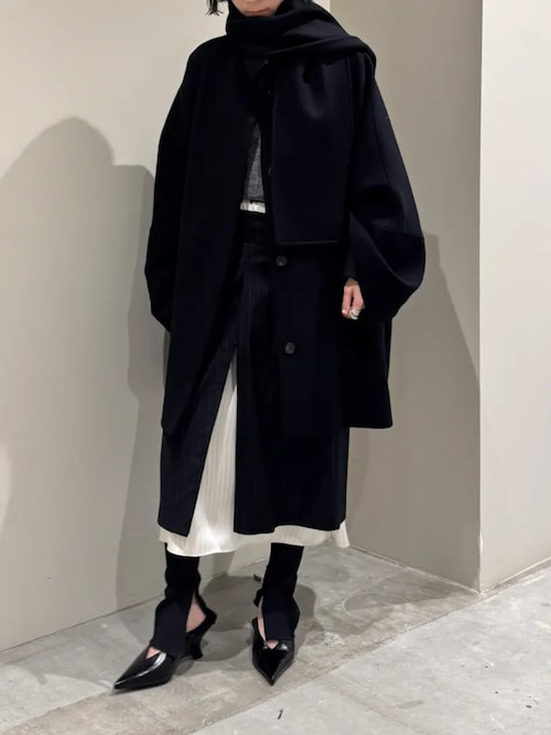 セール】マフラー付きコート / Coat with Muffler（ノーカラーコート