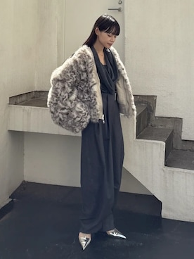 「アイテム（MA-1、ホワイト系）」を使った、PRANK PROJECTさん（レディース・157cm）の秋コーディネート