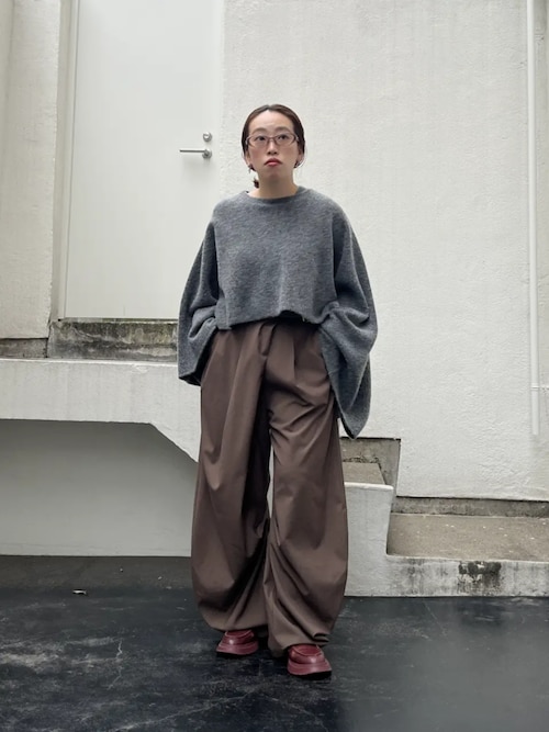 ＢＥＬＴ　ＷＩＤＥ　ＡＳＹＭＭＥＴＲＹ－ＴＲＯＵＳＥＲＳ 新品未使用 VONIQUE / ENFOLD/ BELT WIDE ASYMMETRY-TROUSERS
