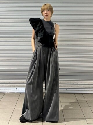 パンツ PRANK PROJECT Striped Super Wide Pants Striped Super Wide Pants - SALE