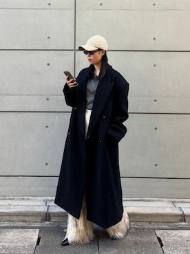 「アイテム（チェスターコート）」を使った、PRANK PROJECTさん（レディース・167cm）の冬コーディネート