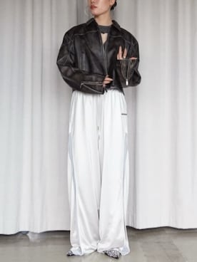 「PRANK PROJECT（プランクプロジェクト）のアイテム（ライダースジャケット）」を使った、PRANK PROJECTさん（レディース・167cm）の冬コーディネート