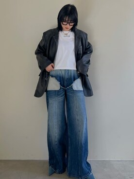 「PRANK PROJECT（プランクプロジェクト）のアイテム（ライダースジャケット）」を使った、PRANK PROJECTさん（レディース・167cm）の秋コーディネート
