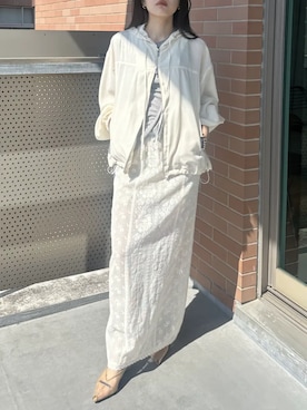 「PRANK PROJECT（プランクプロジェクト）の【2026Spring Pre-Order】マルチファブリックウェッジソールカットミュール / Wedge-Sole Cut Mules（その他シューズ、ベージュ系）」を使った、PRANK PROJECTさん（レディース・170cm）の春コーディネート