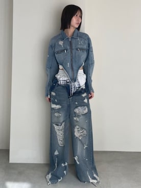 「PRANK PROJECT（プランクプロジェクト）のアイテム（デニムジャケット）」を使った、PRANK PROJECTさん（レディース・162cm）の春コーディネート