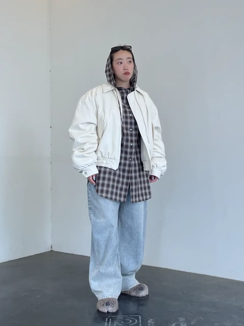 【年内限定値下】OAF POCKET DETAIL LEATHER BOMBER leather/fur faux reversible flight jacket / フェイクレザーファー