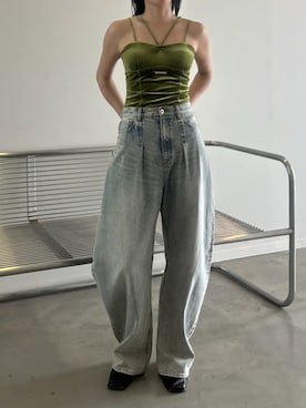 「アイテム（キャミソール、グリーン系）」を使った、PRANK PROJECTさん（レディース・168cm）の夏コーディネート