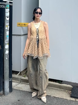 「アイテム（チュニック）」を使った、PRANK PROJECTさん（レディース・163cm）の夏コーディネート