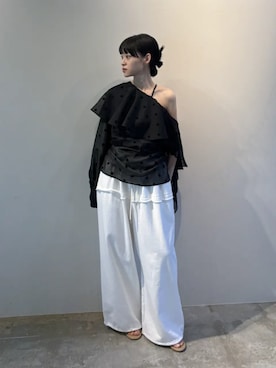 「PRANK PROJECT（プランクプロジェクト）のクリアコンビミュール / Clear Combination Mules（その他シューズ、その他）」を使った、PRANK PROJECTさん（レディース・170cm）の春コーディネート