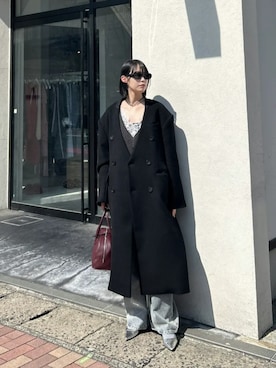 「アイテム（ノーカラーコート）」を使った、PRANK PROJECTさん（レディース・166cm）の秋コーディネート
