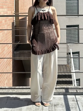 「PRANK PROJECT（プランクプロジェクト）のクリアコンビミュール / Clear Combination Mules（その他シューズ、その他）」を使った、PRANK PROJECTさん（レディース・170cm）の春コーディネート