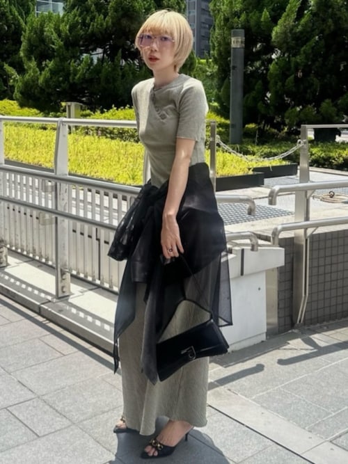 ワンピース prank project Henley Neck Cut Maxi Dress PRANK PROJECT ワンピース スラントヘンリーネックカットマキシ