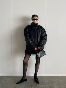 「アイテム（その他アウター、ブラック系）」を使った、PRANK PROJECTさん（レディース・154cm）の夏コーディネート