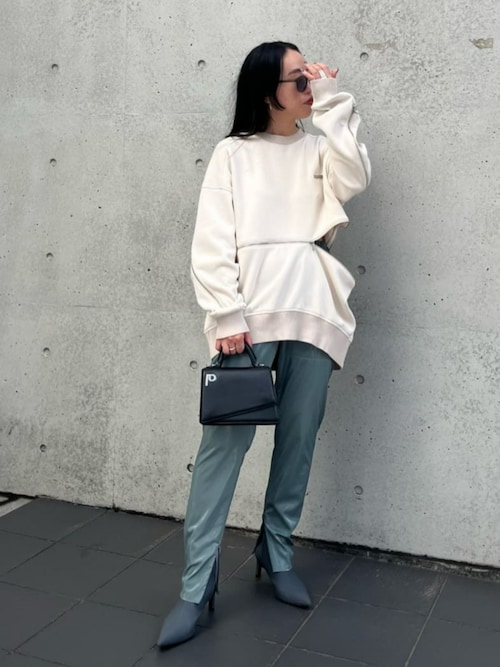 セール】レザーライクスリムパンツ / Leather Like Slim Pants