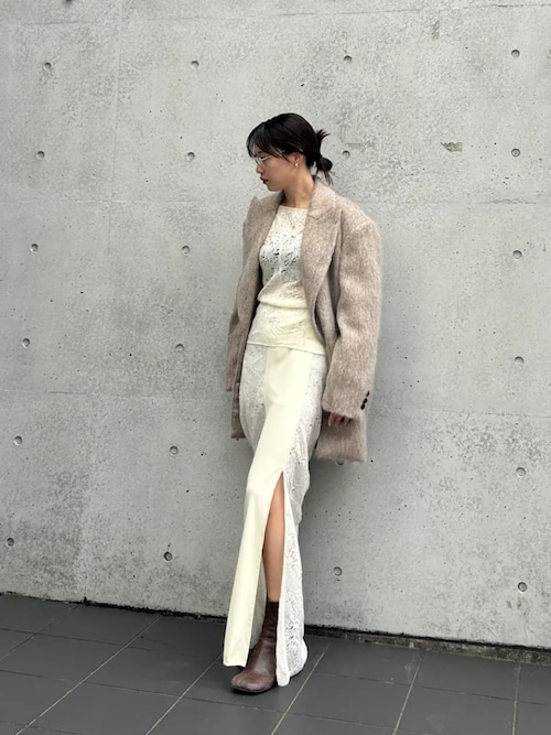 モヘアシャギーテーラードコート / Mohair Shaggy Tailored Coat