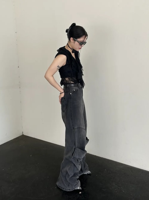 レースフリルボディースーツ / Lace Frill Bodysuit レディース PRANK PROJECT レースフリルボディースーツ / Lace Frill