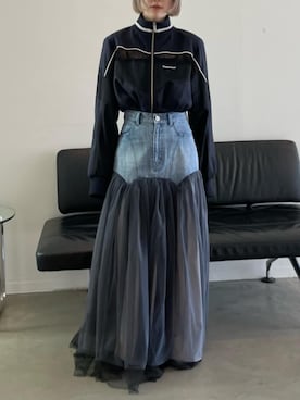 「PRANK PROJECT（プランクプロジェクト）のアイテム（ジャージ）」を使った、PRANK PROJECTさん（レディース・156cm）の夏コーディネート