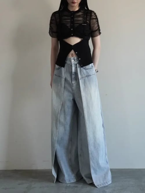 Pre-Order】フロントレイヤードデニム / Front Layered Denim