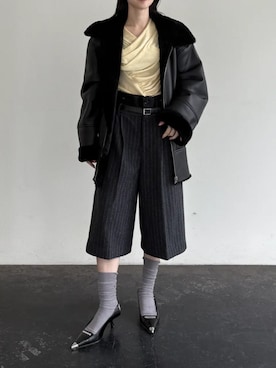 「アイテム（ムートンコート）」を使った、PRANK PROJECTさん（レディース・157cm）の秋コーディネート