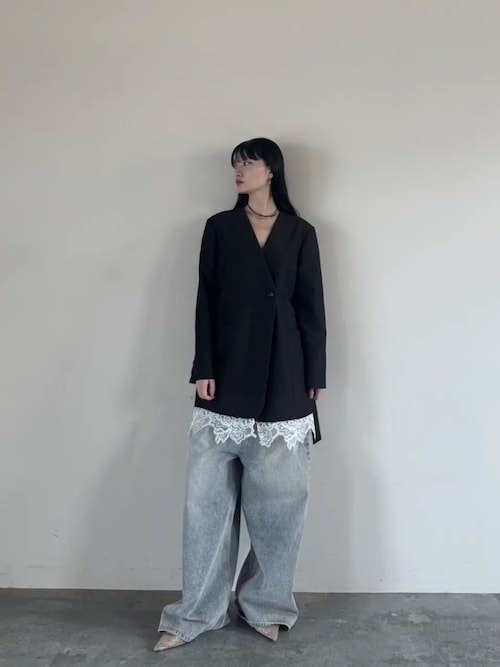 グランピアンズウールノーカラージャケット / Grand Pianist