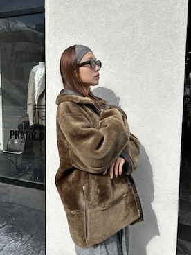 「アイテム（ムートンコート）」を使った、PRANK PROJECTさん（レディース・170cm）の冬コーディネート