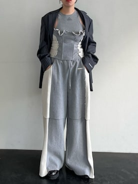 「PRANK PROJECT（プランクプロジェクト）のアイテム（スウェットパンツ）」を使った、PRANK PROJECTさん（レディース・158cm）の冬コーディネート