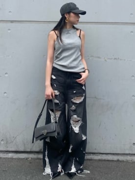 「PRANK PROJECT（プランクプロジェクト）のアイテム（帽子）」を使った、PRANK PROJECTさん（レディース・153cm）の夏コーディネート