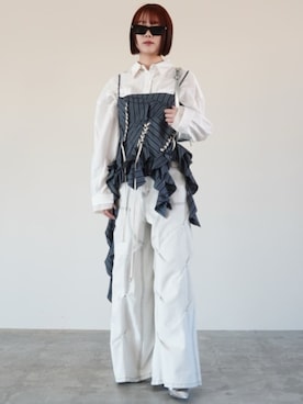 「ビスチェコーデ」｜「アイテム（その他トップス）」を使った、PRANK PROJECTさん（レディース・164cm）の冬コーディネート