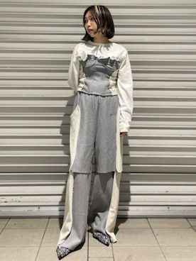 「PRANK PROJECT（プランクプロジェクト）のアイテム（スウェットパンツ）」を使った、PRANK PROJECTさん（レディース・157cm）の冬コーディネート