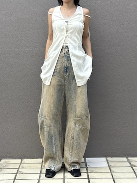 「PRANK PROJECT（プランクプロジェクト）のアイテム（チュニック）」を使った、PRANK PROJECTさん（レディース・168cm）の夏コーディネート
