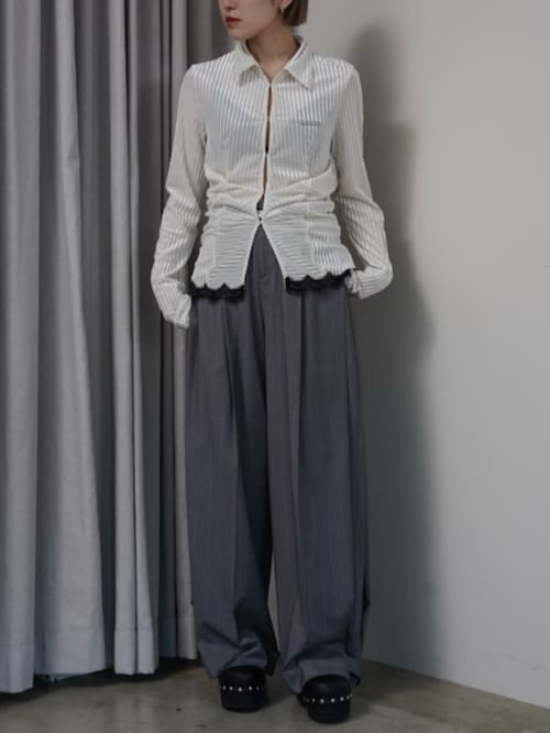 セール】シアーベルベットシャツ / Sheer Velvet Shirt（シャツ
