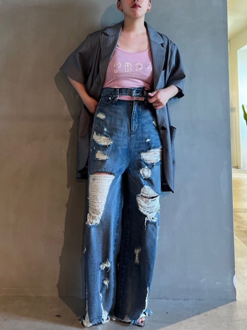 PRANK PROJECT プランクプロジェクト チュニック ネイビー PRANK PROJECT｜プランクプロジェクトのチュニック（ブルー