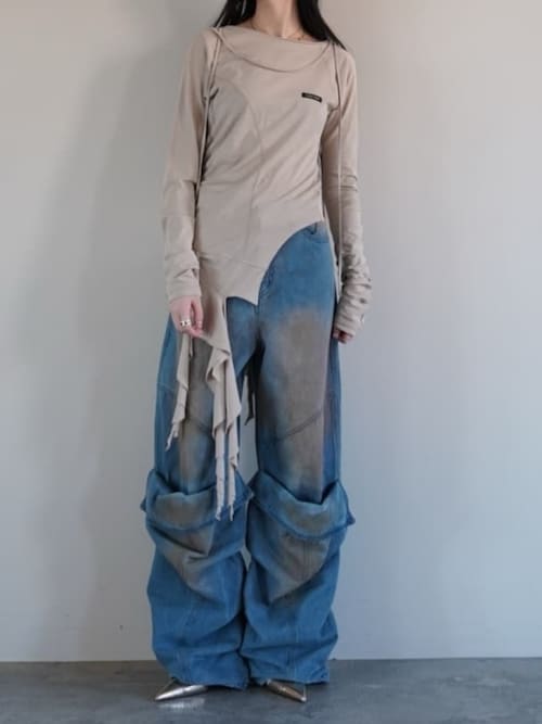 PRANK PROJECT ラッフルヘムアシメトップ / Ruffle Hem