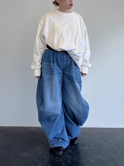 Pre-Order】ドレープデニムパンツ / Drape Denim Pants（デニムパンツ