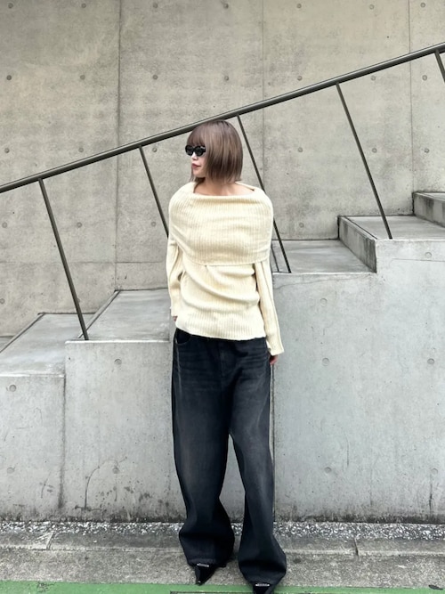 オフショルニット / Off-Shoulder Knit（ニット/セーター）｜PRANK