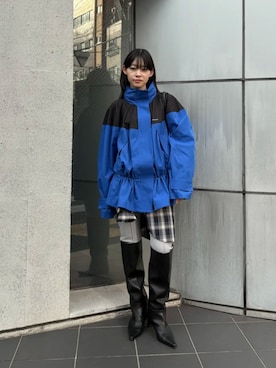 「PRANK PROJECT（プランクプロジェクト）の【2026Autumn Pre-Order】ワイドロングブーツ / Wide Long Boots（ブーツ、ブラック系）」を使った、PRANK PROJECTさん（レディース・158cm）の秋コーディネート