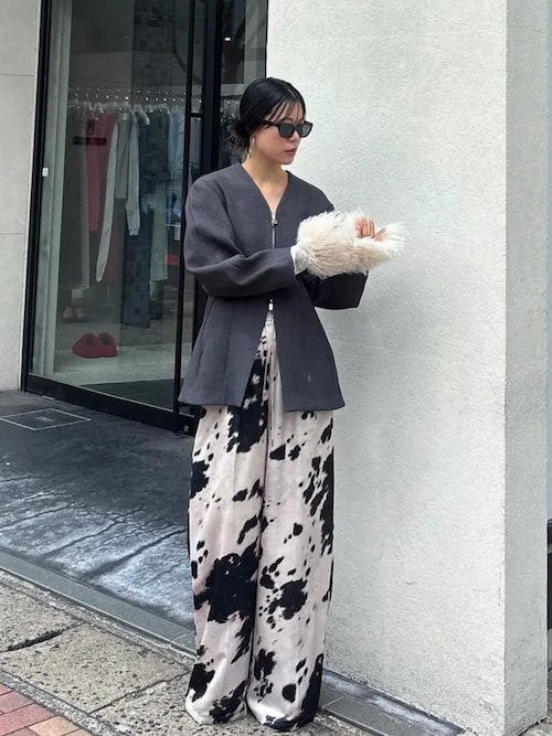 ファースリーブベロアトップ / Fur Sleeve Velour Top（その他トップス