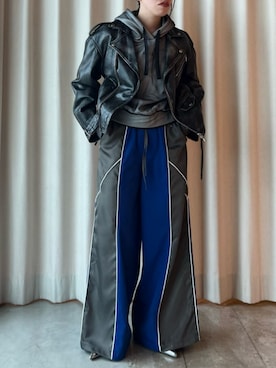 「PRANK PROJECT（プランクプロジェクト）のアイテム（ライダースジャケット）」を使った、PRANK PROJECTさん（レディース・158cm）の冬コーディネート