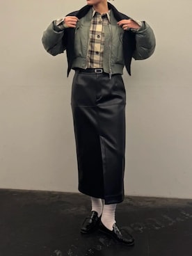 「PRANK PROJECT（プランクプロジェクト）のシアーリブショートソックス / Sheer Rib Short Socks（ソックス/靴下、ホワイト系）」を使った、PRANK PROJECTさん（レディース・158cm）の秋コーディネート