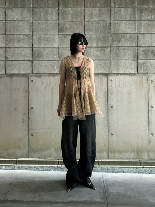 PRANK PROJECT プランクプロジェクト コクーンデニムパンツ ピンク Curve Cocoon Denim