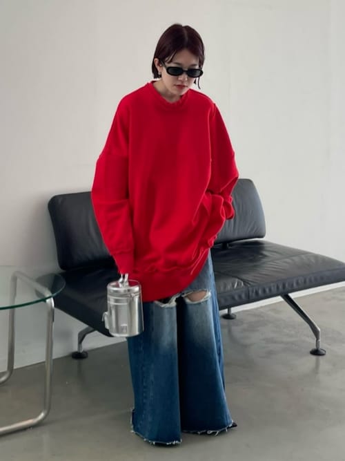 パンツ PRANKPROJECT Flocky Denim Pants RED 36 PRANK PROJECT