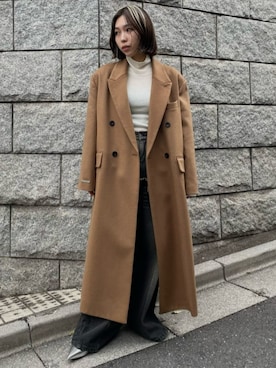 「PRANK PROJECT（プランクプロジェクト）のアイテム（チェスターコート）」を使った、PRANK PROJECTさん（レディース・157cm）の冬コーディネート