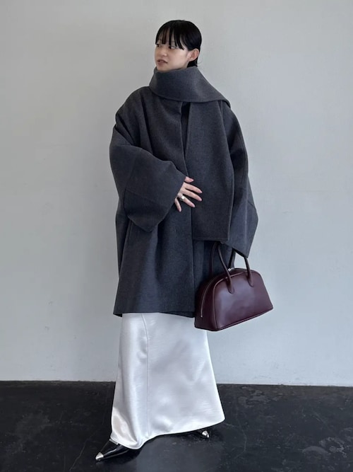 VSLE ヴィスル WOOL MUFFLER HANDMADE コート ポンチョ マフラー付きポンチョコート / Poncho Coat with Scarf（その他