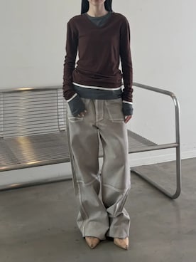 「PRANK PROJECT（プランクプロジェクト）のアイテム（パンツ）」を使った、PRANK PROJECTさん（レディース・157cm）の春コーディネート