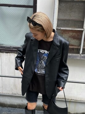 「PRANK PROJECT（プランクプロジェクト）のアイテム（ライダースジャケット）」を使った、PRANK PROJECTさん（レディース・167cm）の秋コーディネート