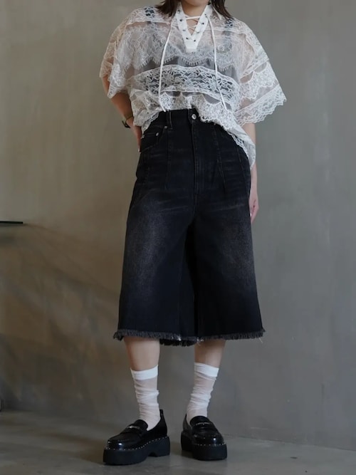 レースラグビーシャツ / Lace Rugby Shirt（シャツ/ブラウス