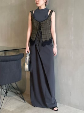 「ビスチェコーデ」｜「アイテム（その他トップス）」を使った、PRANK PROJECTさん（レディース・156cm）の春コーディネート