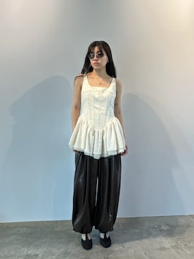 「PRANK PROJECT（プランクプロジェクト）のアイテム（パンツ）」を使った、PRANK PROJECTさん（レディース・160cm）の春コーディネート